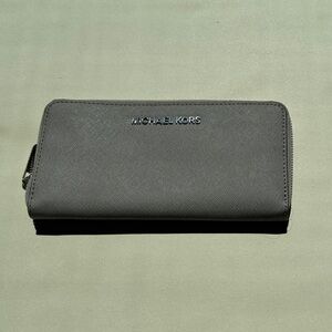 Michael Kors Charcoal Zip Wallet